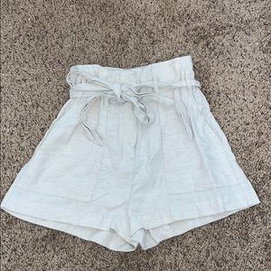 H&M Oatmeal Shorts w/ Tie